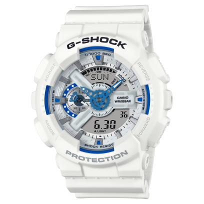 G-Shock Mens 200m Standard Hidden Glow - GA-110HDS-7A