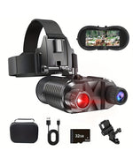 Rechargeable Night Vision Binoculars with 1080P Video & Helmet Compatibility