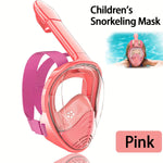  Kids Full Face Snorkel Mask with Camera Mount
