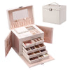 Multilayer Jewellery Box with Drawers Mirror