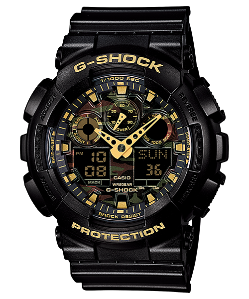 G-Shock Mens 200m Standard - GA-100CF-1A9DR