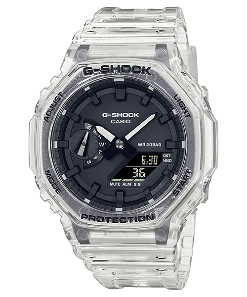 G-Shock Mens 200m Skeleton Carbon Core - GA-2100SKE-7ADR