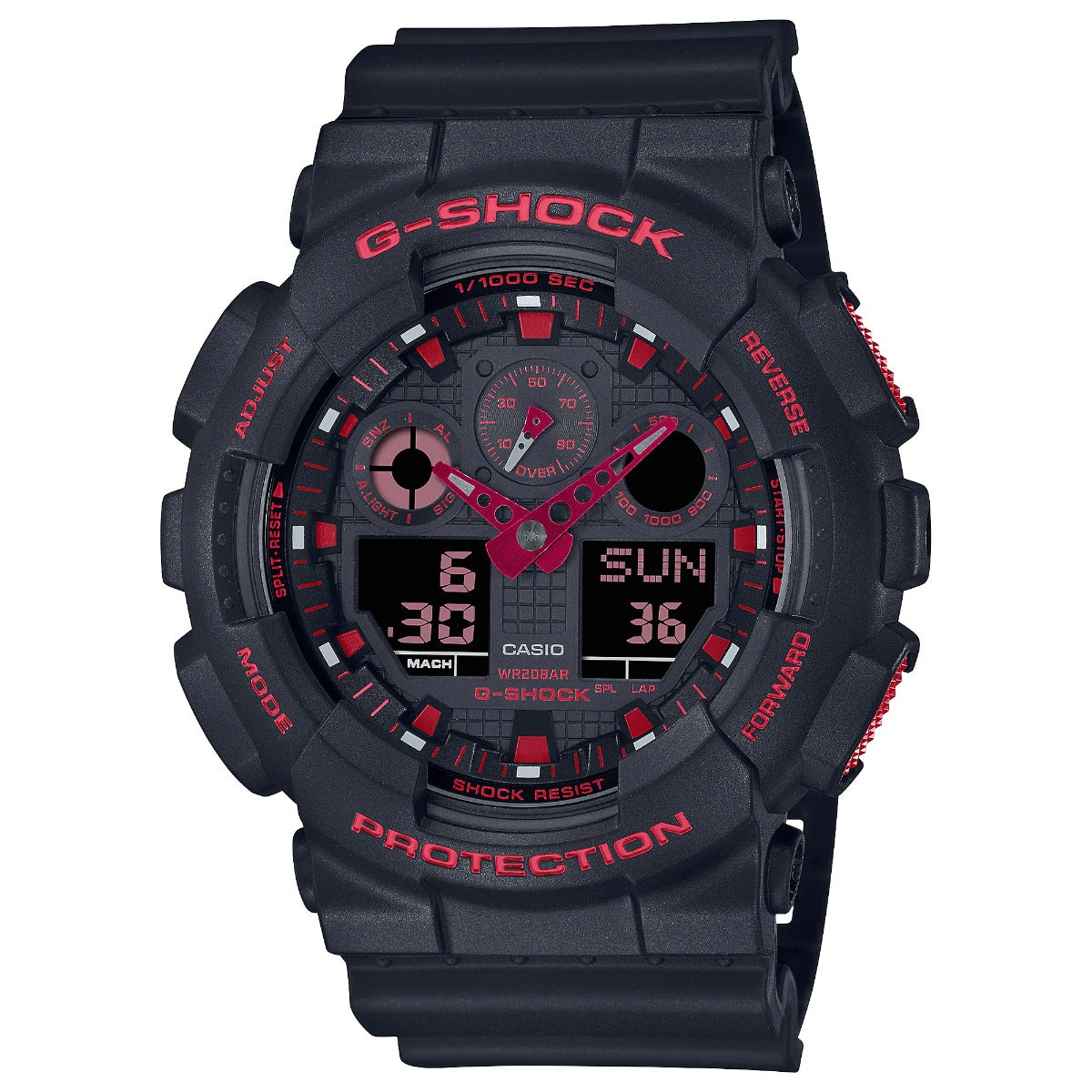 G-Shock Mens 200m Standard - GA-100BNR-1ADR