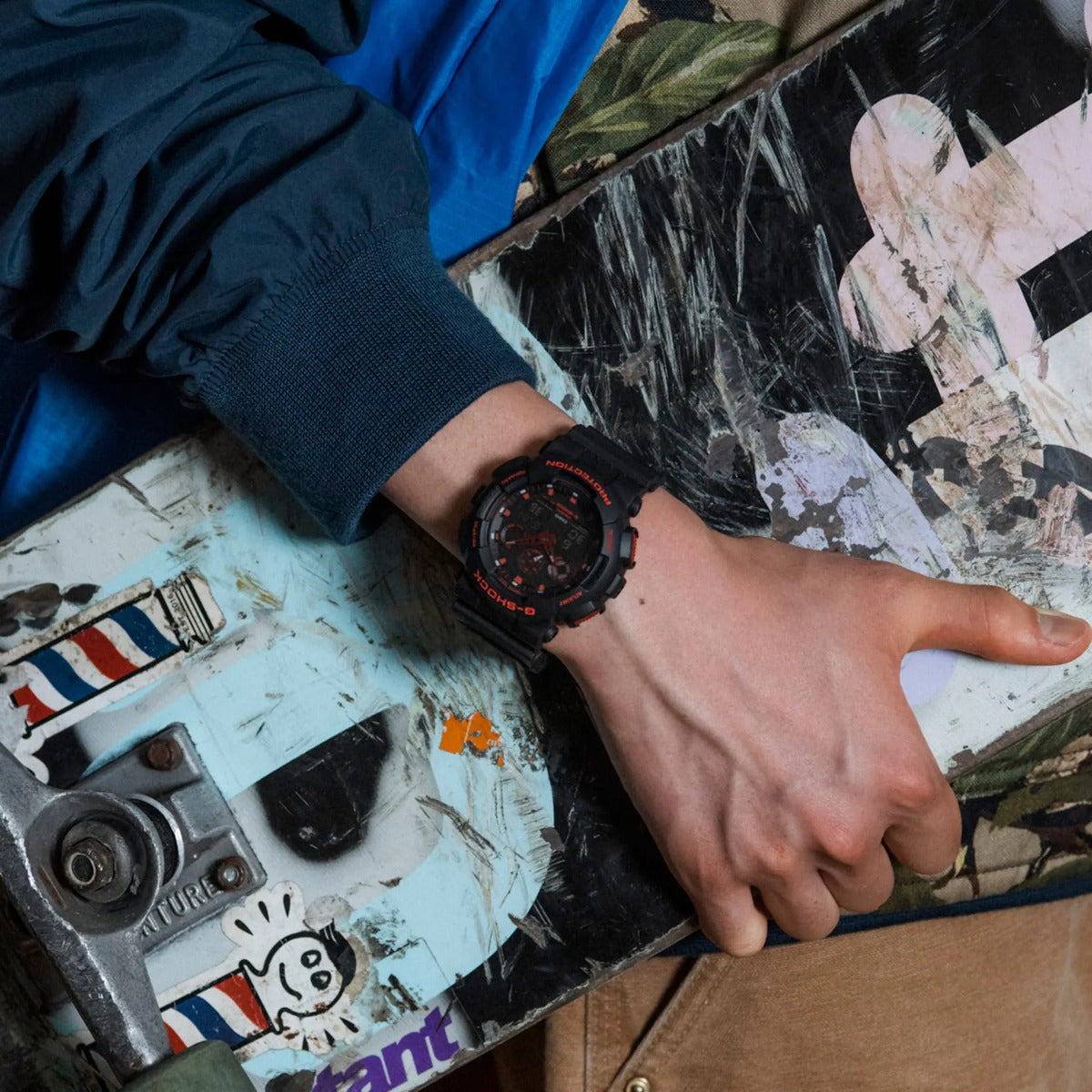G-Shock Mens 200m Standard - GA-100BNR-1ADR
