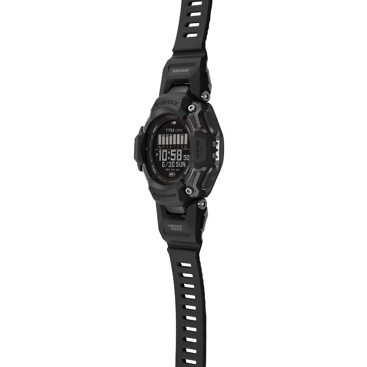 G-Shock Mens 200m G-SQUAD Solar Heart Rate and GPS - GBD-H2000-1BFC