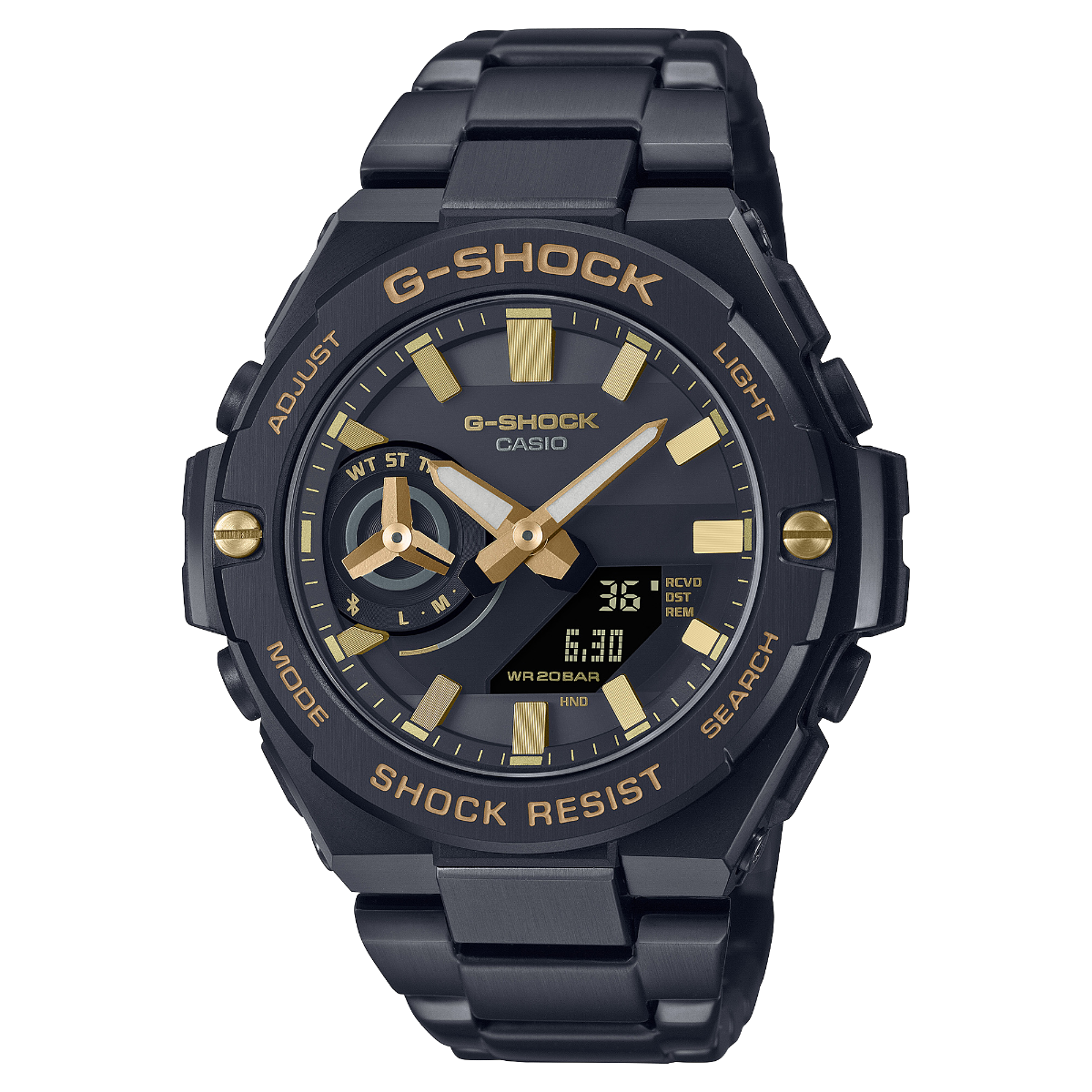 G-Shock Mens 200m G-Steel Carbon Core Bluetooth Solar - GST-B500BD-1ADR