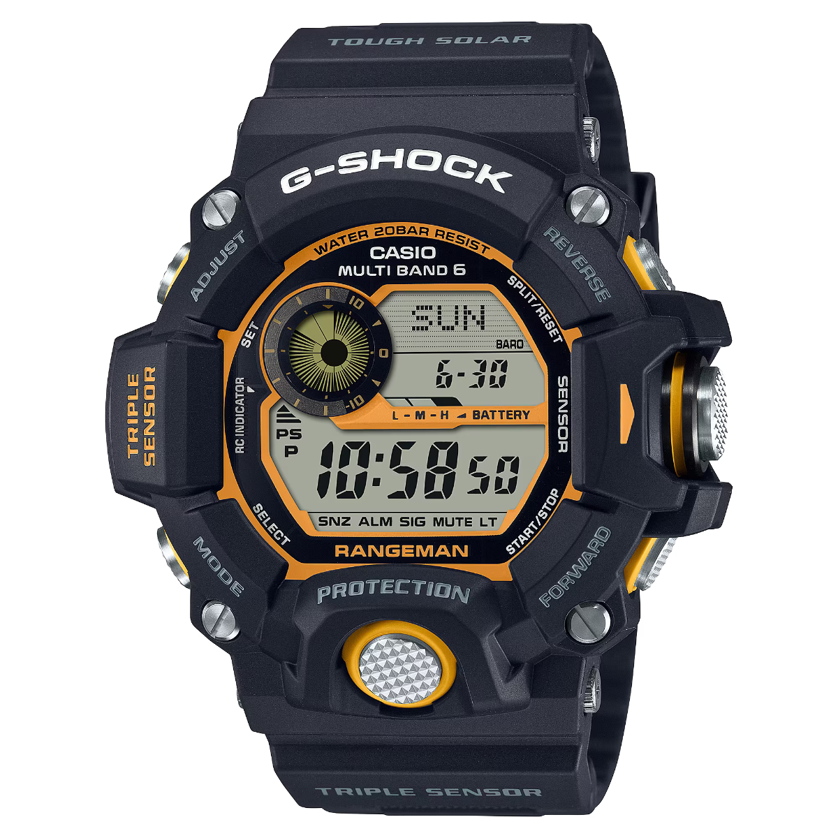 G-Shock Mens 200m Rangeman Triple Sensor - GW-9400Y-1ER