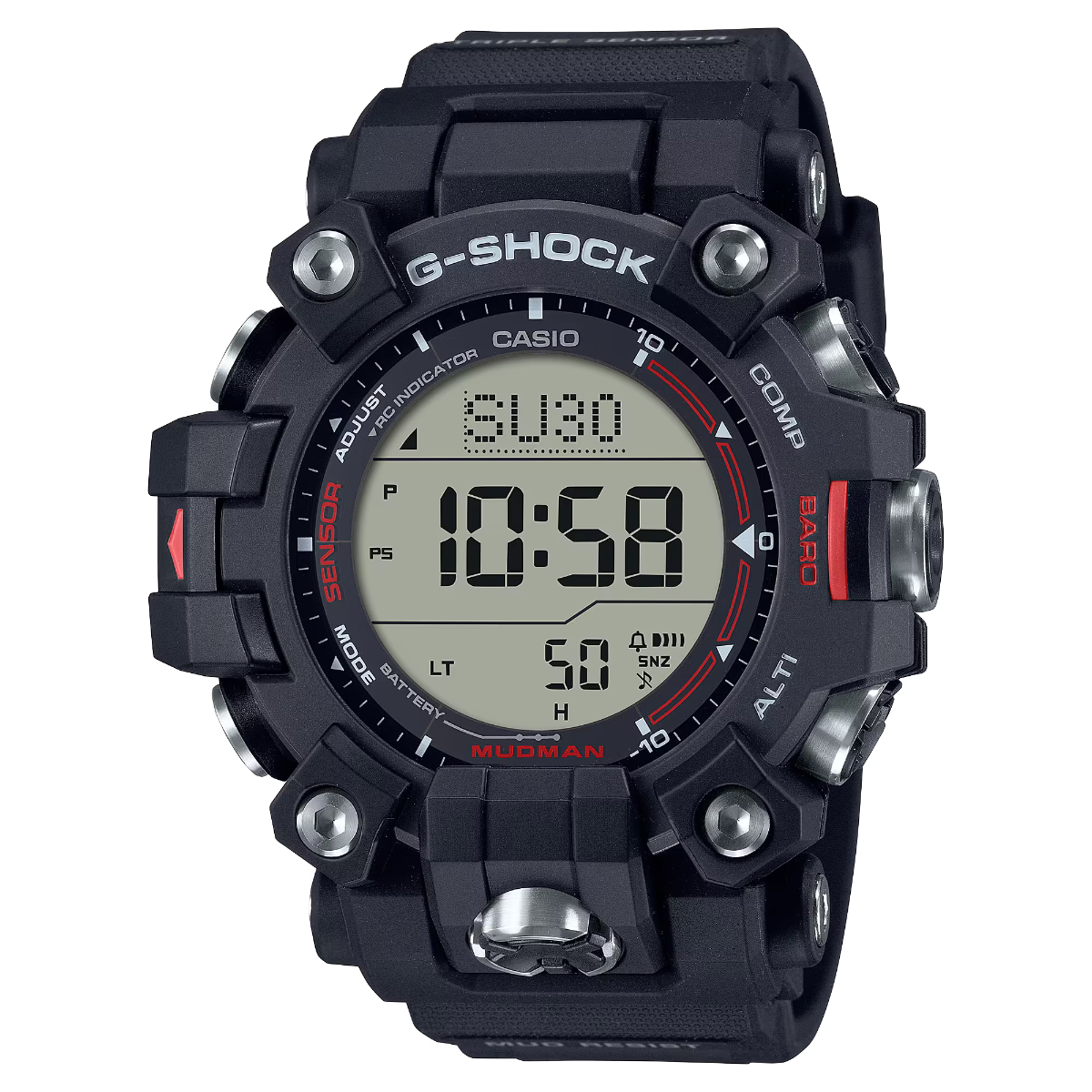 G-Shock Mens 200m Mudman Triple Sensor Solar - GW-9500-1ADR