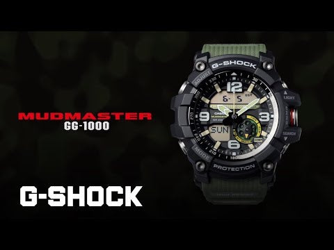 G-Shock Mans 200 m dubbelsensor Mudmaster - GG-1000-1A5DR