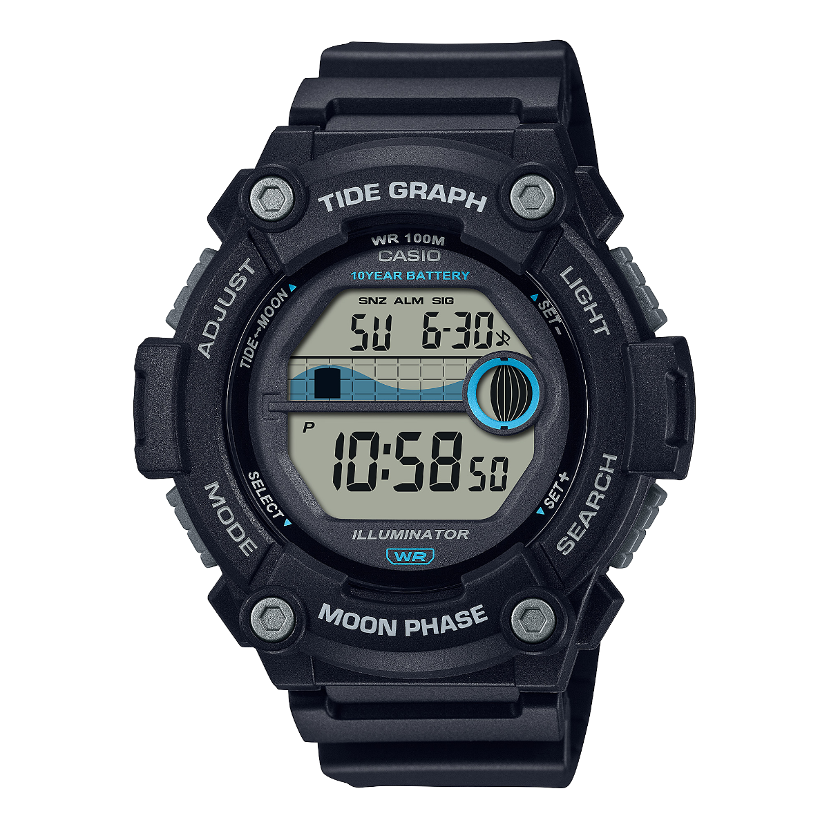 Standard Collection Mens Tide Graph 100m - WS-1300H-1AVDF
